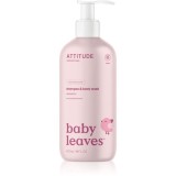 Attitude Baby Leaves Unscented 2 in 1 gel de dus si sampon pentru copii 473 ml
