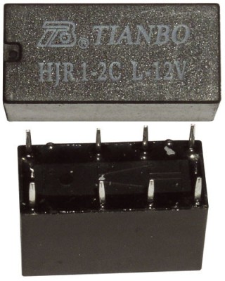 12VDC 1A-120V RELEU 720R 20X10X11 HJR1-2C-L-12VDC TIANBO foto