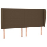 Cumpara ieftin Tablie de pat cu aripioare maro inchis 203x23x118/128 cm textil