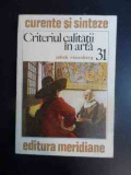 Criteriul Calitatii In Arta - Jakob Rosenberg ,542844, meridiane