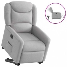 vidaXL Scaun reclinabil electric, țesătură gri nor 3303223
