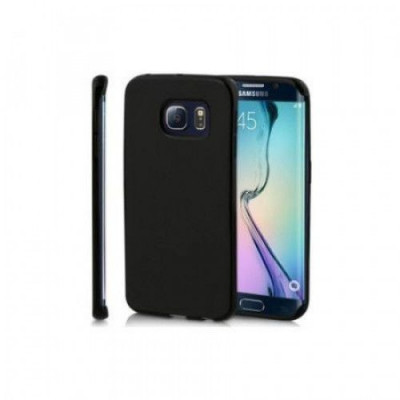Pachet husa Samsung Galaxy S6 Edge MyStyle slim antisoc Black cu folie de protectie gratis foto