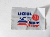 Numar matricol scolar / ecuson din anii 80, Baia Mare, Liceul 8