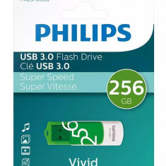 Stick USB Philips Vivid Edition, 256GB, USB 3.0 (Verde/Alb)