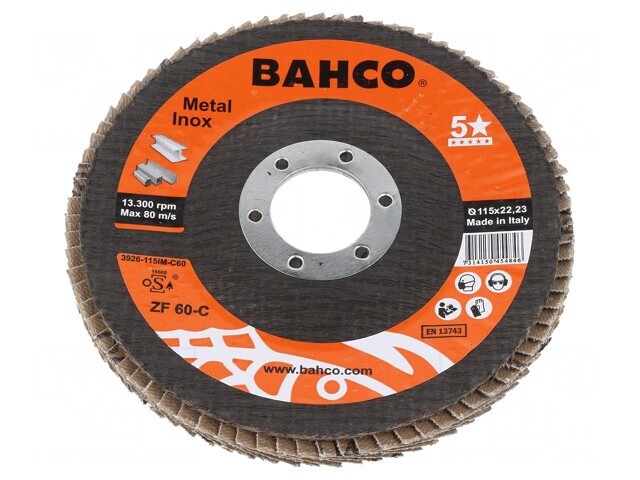Disc de șlefuit cu lambouri 115mm 22,23mm 5*