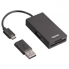 Hama USB 2.0 OTG Hub/Card Reader for Smartphone/Tablet/Notebook/PC foto