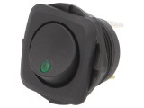 ROCKER SPST ON-OFF 20A 14VDC cu LED Negru