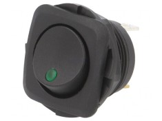 ROCKER SPST ON-OFF 20A 14VDC cu LED Negru foto
