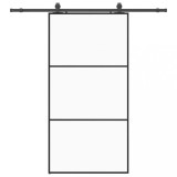 Cumpara ieftin Usa glisanta cu set de feronerie neagra 102x205 cm Sticla ESG