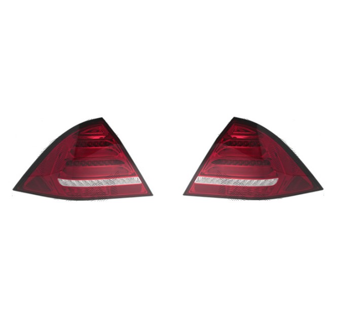 Stop spate, lampa Mercedes Clasa C (W203) 04.2004-03.2007, model: Sedan, tuning, montare spate, stanga+dreapta, semnalizare dinamica; LED; rosu, tran