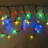 Instalație Lumini LED Perdea, 200 Becuri, Extensibilă, Multicolor, 3.9m, Oem