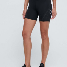 adidas by Stella McCartney pantaloni scurți de alergare TruePace culoarea negru, cu imprimeu, high waist IQ4510