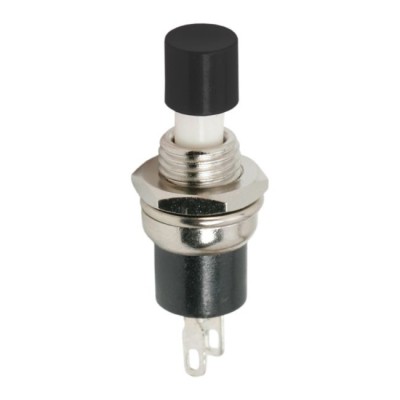 Buton 1 circuit 1,5A-250V OFF-(ON), negru foto