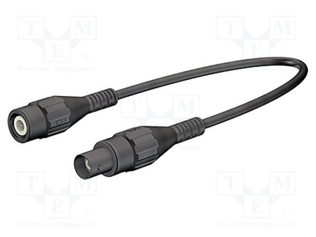 Cablu de măsurare ST&Auml;UBLI BNC mufă - BNC soclu, 2m, 50&Omega;, negru