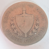 Cuba 20 centavos 1915 argint 900/5 gr
