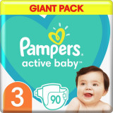 Pampers Active Baby Size 3 scutece de unică folosință 6-10 kg 90 buc