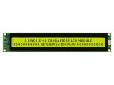 Afişaj LCD STN 40x2 galben-verde LED