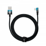 Cablu &icirc;nclinat &icirc;n Cot Baseus MVP 2 Cu USB Lateral / Lightning 2m 2.4A Albastru (CAVP000121)