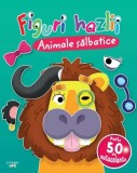 Figuri hazlii. Animale salbatice. Peste 50 de autocolante
