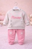 Set 2 piese bluzita cu pantalonasi Flower (Marime Disponibila: 9-12 luni)