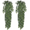 Set 2 Tufișuri Iederă Artificială 90cm Verde vidaXL, 339 Frunze/Tufiș, Decor Iederă Artificială