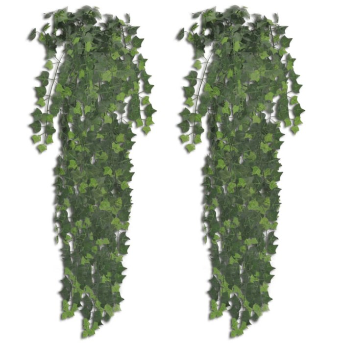 Tufiș de iederă artificială, 2 buc., verde, 90 cm