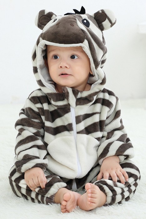 CLD147-82 Pijama kigurumi pentru bebelusi tip salopeta din material moale si pufos