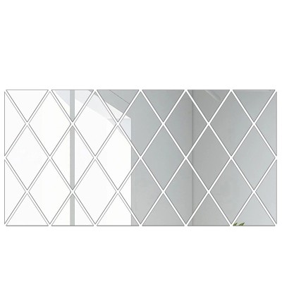 Oglinzi acrilice decorative Diamant autoadezive suprafata acoperita 50x100cm - 32 piese/set, MyStyle&amp;reg; foto