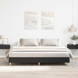 VidaXL Cadru de pat fără saltea, negru, 200x200 cm, lemn prelucrat