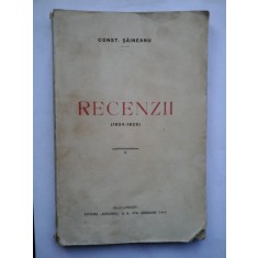 RECENZII (1924-1926) - CONST. SAINEANU