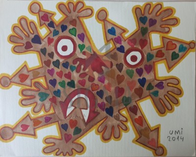 MARGA UDRESCU, &amp;quot; COLOURS &amp;quot; , marker / hartie, 2014 foto