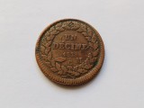 Moneda Monaco 1 Decime 1838 - Rara