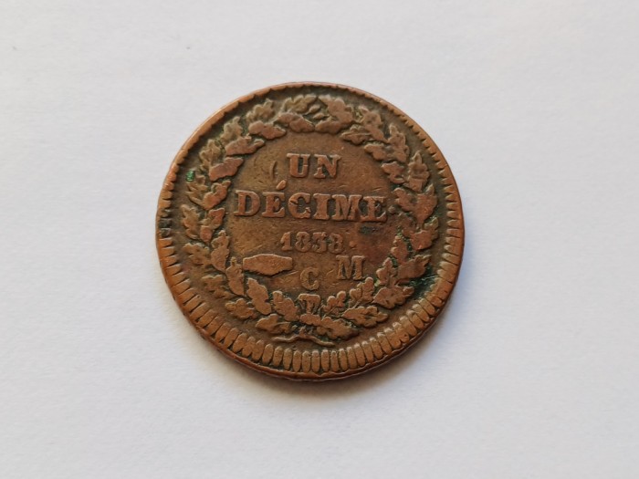 Monaco 1 un Decime 1838-RAR