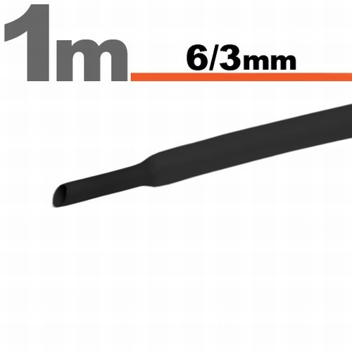 Tub termocontractibilNegru &bull; 6 / 3 mm Best CarHome