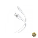 Cablu Date si Incarcare USB-A - USB-C XO Design NB212 18W 1m Alb