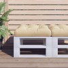 Perna paleti vidaXL bej 60x60x12cm, textila, impermeabila, umplutura moale, perna scaun, gradina, terasa, interior