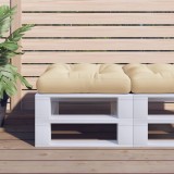 vidaXL Pernă de paleți, bej, 60x60x12 cm, material textil