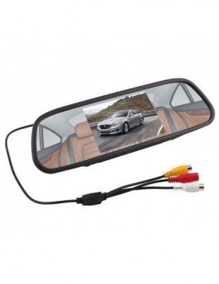 Display auto LCD 5&amp;Prime; pe oglinda retrovizoare foto