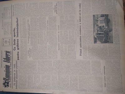 ZIAR ROMANIA LIBERA 23 APRILIE 1953 PRIMUL AUTOCAMION ROMANESC foto