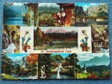 548 - Berchtesgadener Germania / floare de colt / carte postala mozaic , vedere