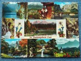 548 - Berchtesgadener Germania / floare de colt / carte postala mozaic , vedere, Necirculata, Printata