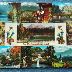 548 - Berchtesgadener Germania / floare de colt / carte postala mozaic , vedere