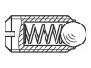 Clichet cu bilă oţel M4 9,8mm HALDER BN 13363