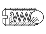 Clichet cu bilă oţel M4 9,8mm HALDER BN 13363