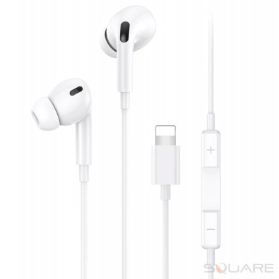 Audio USAMS, EP-41, Lightning In-ear Earphone, SJ453, 1.2m, White foto