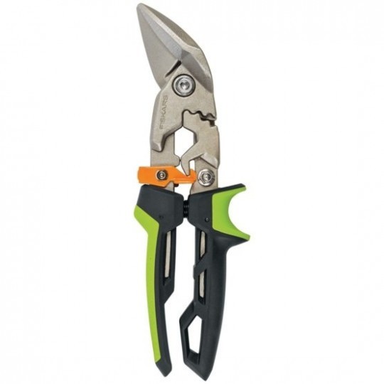 FISKARS Foarfeca pentru tabla PowerGear, cotita pe dreapta