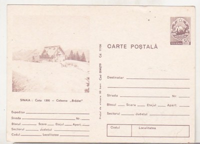 bnk cp Sinaia - Cota 1300 - Cabana Bradet - necirculata - marca fixa - 0049/79 foto