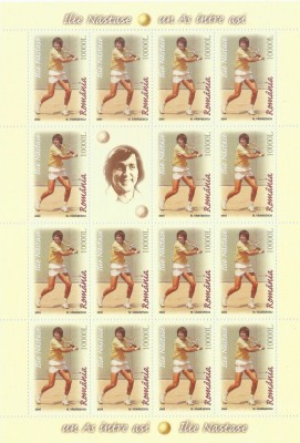 |Romania, LP 1662b/2004, Ilie Nastase Un As intre asi, coala mica 1 cu vin., MNH foto