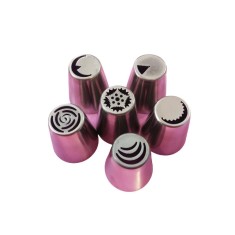 Set 6 duiuri ornat din inox, Rose, 57COF