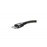 Baseus Lightning Cafule Cablu de date și &icirc;ncărcare pentru iPhone 1.5A 2m gri negru (CALKLF-CG1)